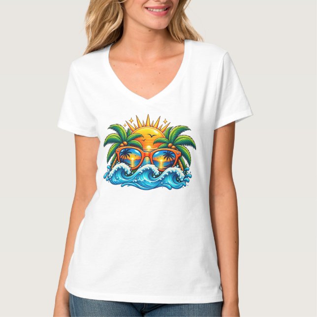 T-shirt Souvenirs d'été sur 1 (Devant)