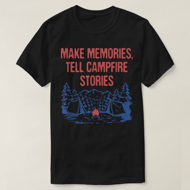 T-shirt Souvenirs Raconter des histoires de feu de camp Ca (Design devant)
