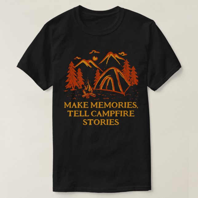 T-shirt Souvenirs Raconter des histoires de feu de camp Ca (Design devant)