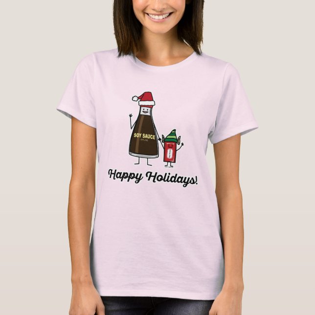 T-shirt Soy Sauce Bouteille Paquet enfant Noël Père Noël (Devant)