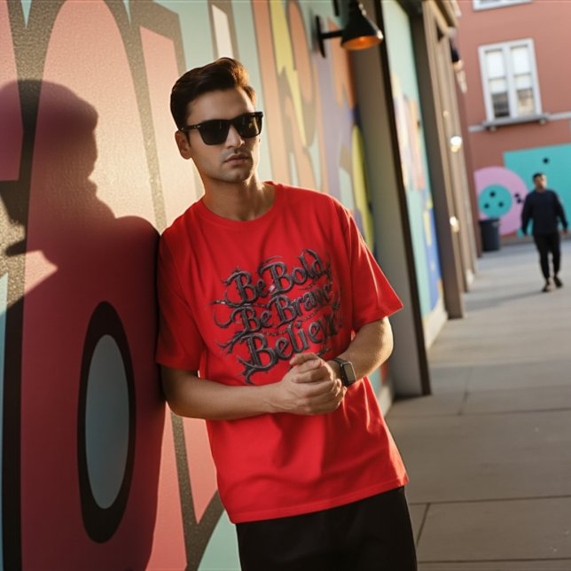 T-shirt Soyez Audacieux, Soyez Courageux, Croyez (Créateur téléchargé)