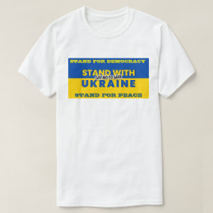 T-SHIRT SOYEZ AVEC L'UKRAINE - DITES NON À LA GUERRE