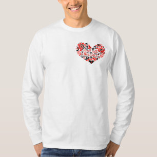 T-shirt Soyez avec l'Ukraine lettrage et coeur
