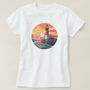 T-shirt Soyez calme et sachez que je suis Dieu Bible Verse