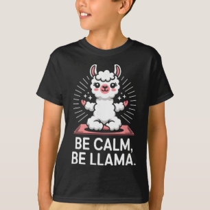T-shirt Soyez Calme Soyez Lama Méditation Yoga _2