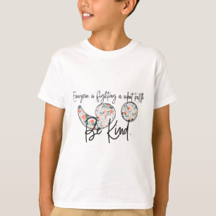 T-shirt Soyez comme Floral Semi Colon Soutien à la sensibi
