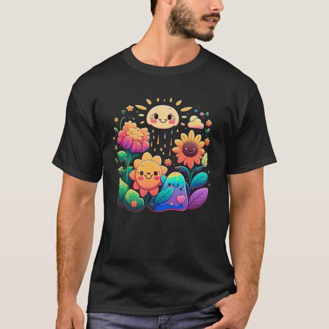 T-shirt Soyez Des Genres Pour Femmes Enfants Hommes Fleurs (Devant)