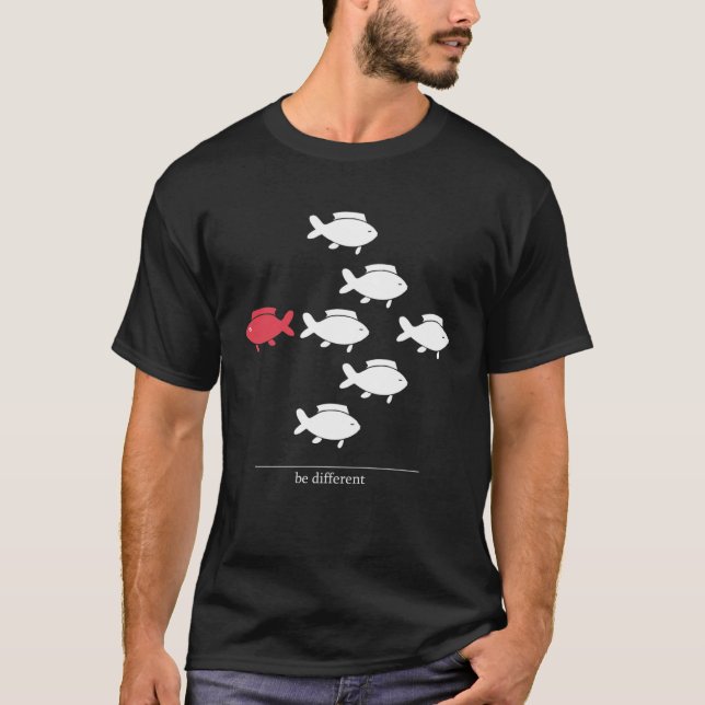 T-shirt Soyez différents  nagez différents contre l'él (Devant)