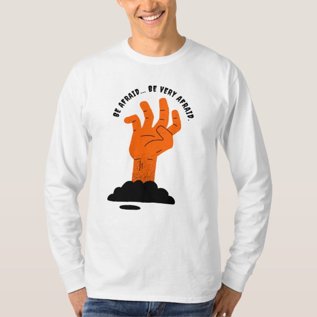 T-shirt Soyez effrayés - Déplaisant Orange Halloween Homme (Devant)