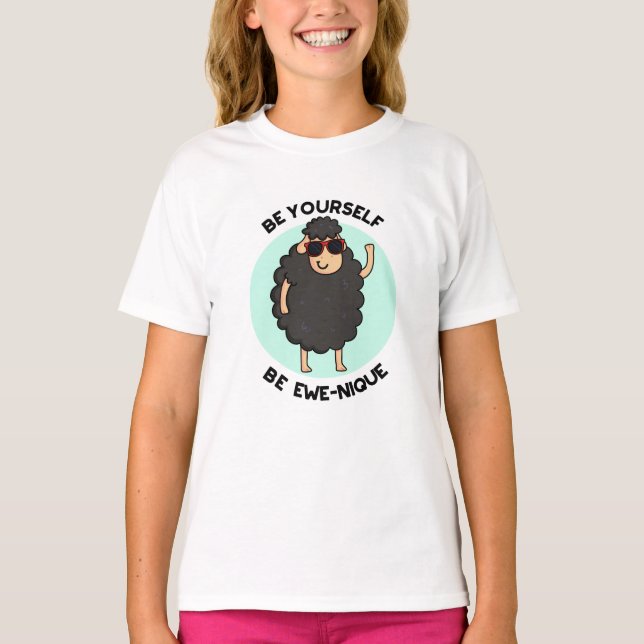 T-shirt Soyez Ewenique Funny Sheep Pun (Devant)