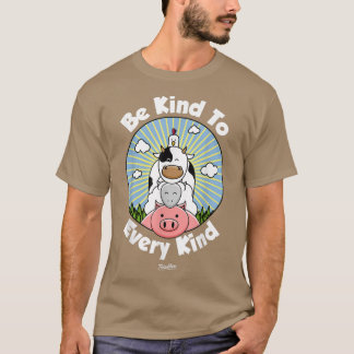 T-shirt Soyez Gentil À Chaque Type Végétarien Végétal