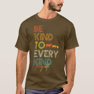 T-shirt Soyez Gentil À Toutes Sortes Végétarien Végétarien