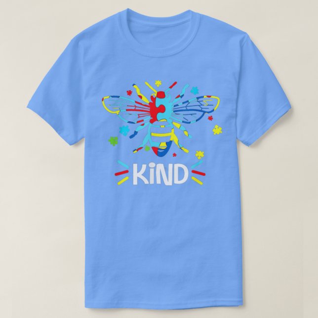 T-shirt Soyez gentil Autism AwarenessAutism Bee Kind  (Design devant)
