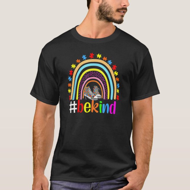 T-shirt Soyez Gentil Autisme Sensibilisation Arc-en-Ciel P (Devant)