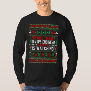T-shirt Soyez Gentil Avec L'Ingénieur DevOps Père Noël Reg