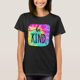 T-shirt Soyez Gentil Groovy Tie Dye Flower Power Anti In