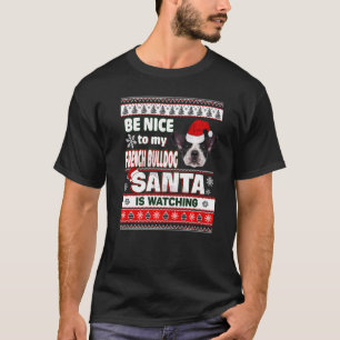 T-shirt Soyez Gentil Pour Moi Je Connais Père Noël French