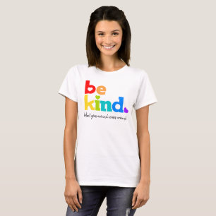 T-shirt Soyez gentil rainbow graphique slogan personnalis