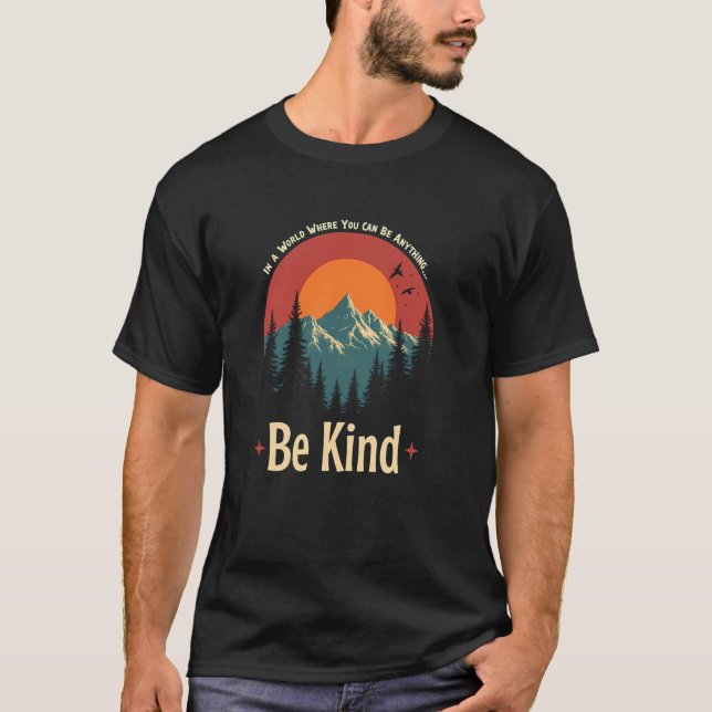 T-shirt Soyez gentil Rétro branché (Devant)