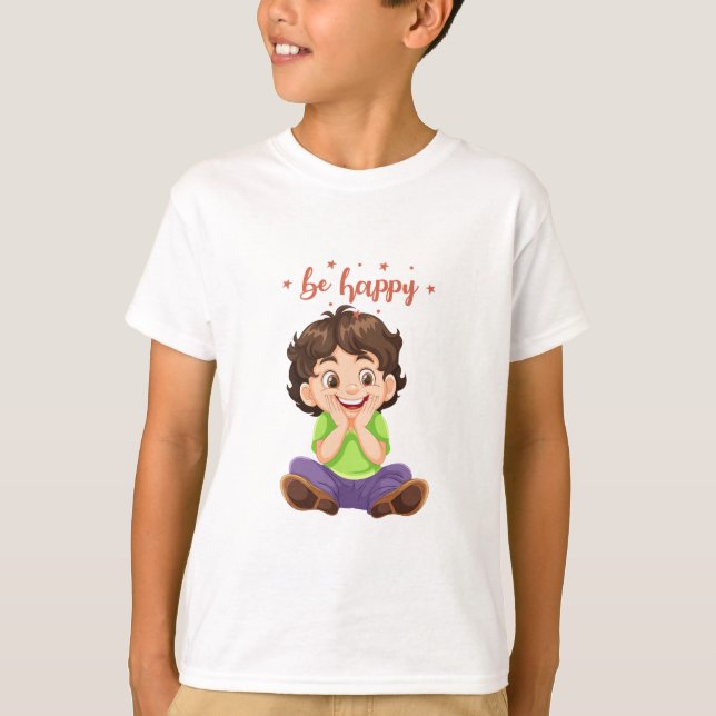 T-shirt Soyez heureux de conception (Devant)