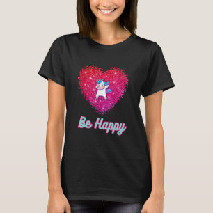 T-shirt Soyez heureux Unicorne le plus Cutest Dab et Pink