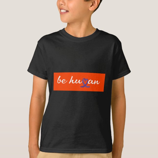 T-shirt Soyez humain Jour des Chemises Orange (Devant)
