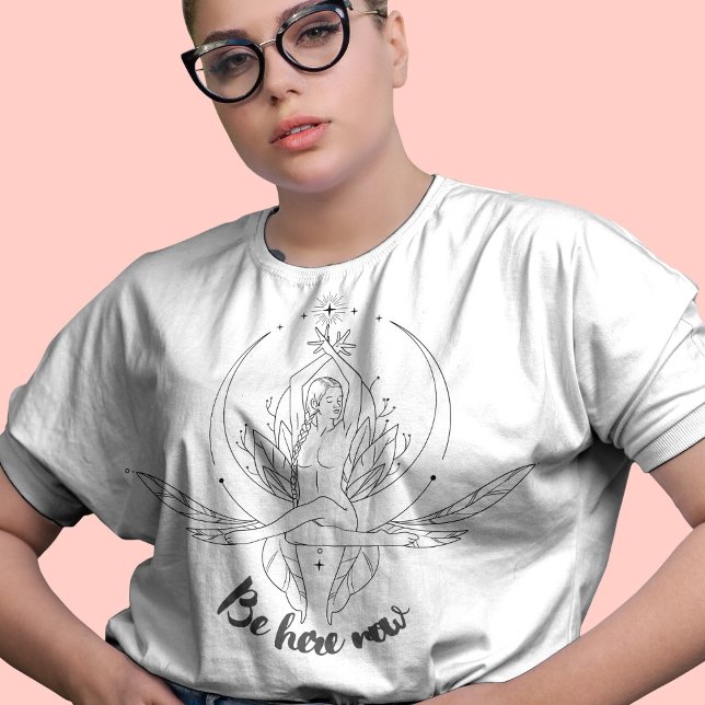 T-shirt Soyez ici maintenant Ram Dass Mindfulness Citation (Créateur téléchargé)