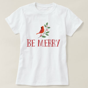 T-shirt Soyez Joyeux Noël cardinal