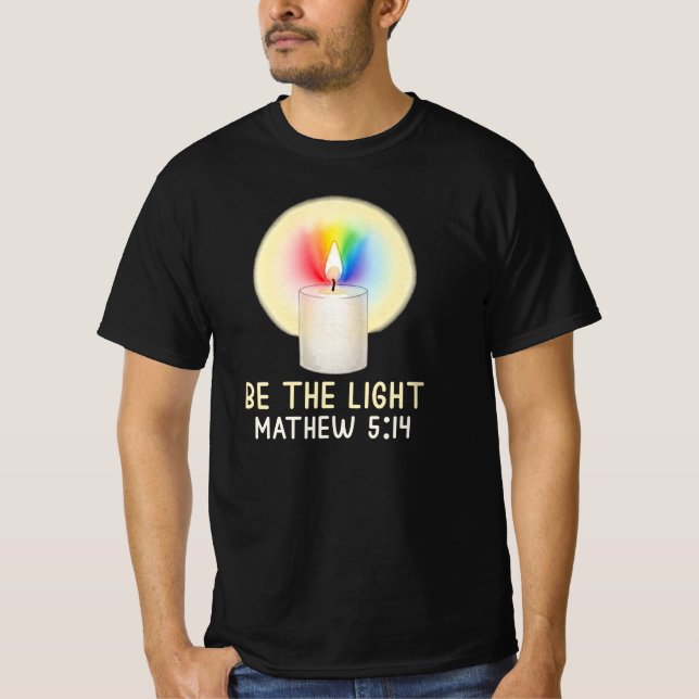 T-shirt Soyez la lumière Matthieu 5:14 (Devant)