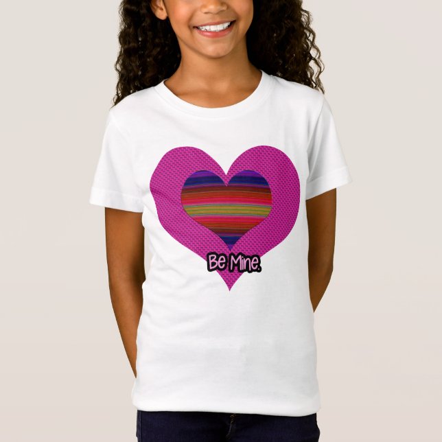 T-Shirt Soyez le coeur arc-en-ciel Valentine de la mine (Devant)