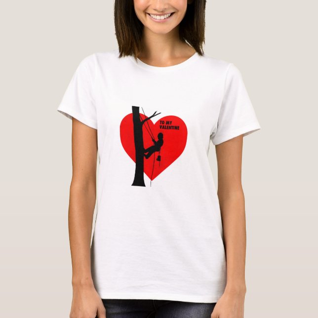 T-shirt Soyez Mon Arboriste Saint Valentin Chainsaw (Devant)