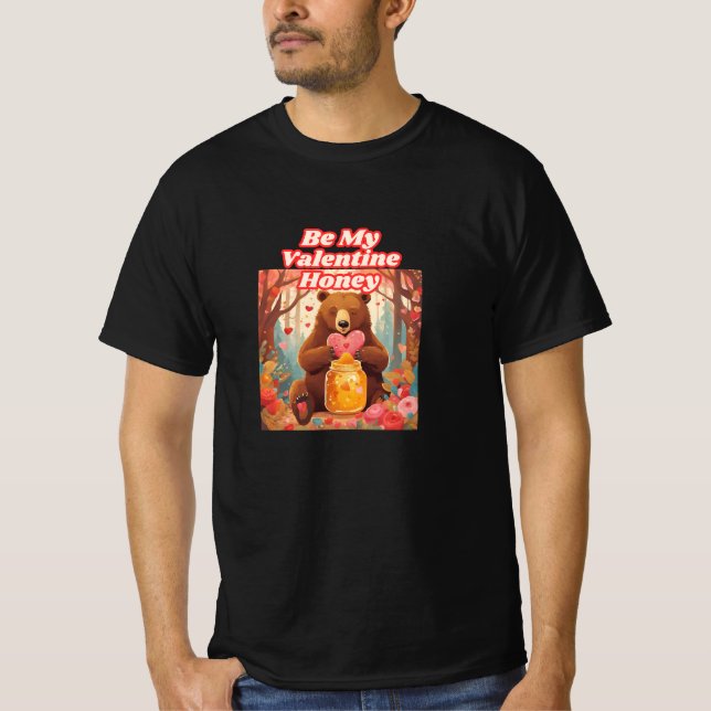T-shirt Soyez Mon Ours De Miel Valentin (Devant)
