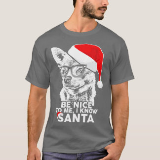 T-shirt Soyez Nice Chihuahua Noël Funny Noël