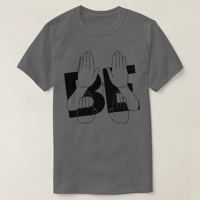 T-shirt Soyez noir génial (Design devant)