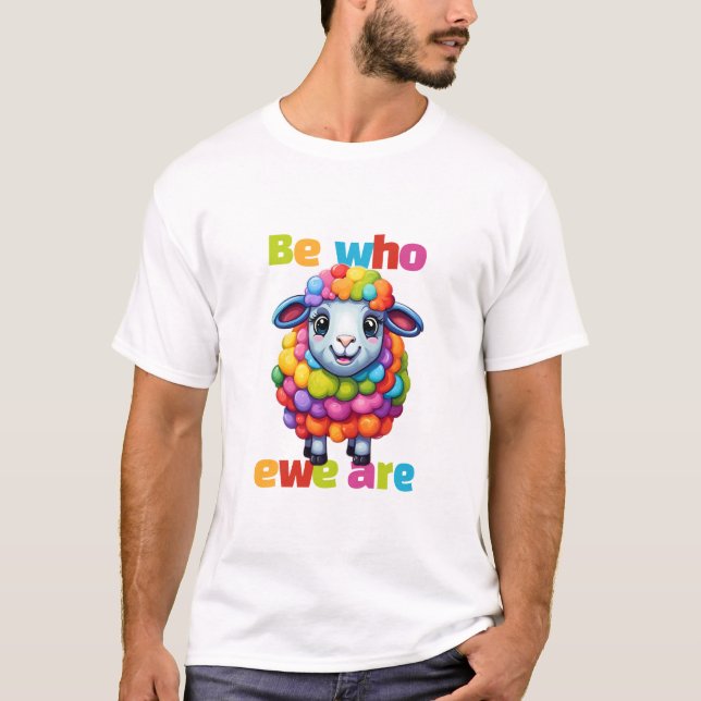 T-shirt Soyez qui nous sommes Rainbow Sheep (Devant)