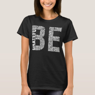 T-shirt Soyez reconnaissant Soyez intelligent Soyez humble