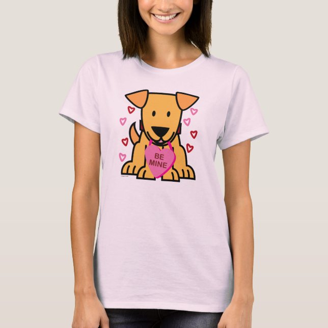T-shirt Soyez rose de Labrador de chiot de Valentine de (Devant)