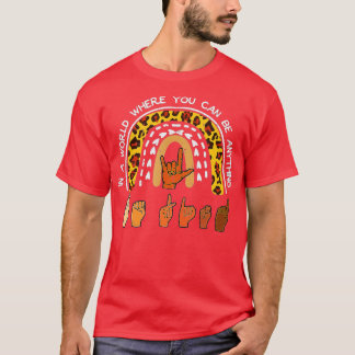 T-shirt Soyez Signe Arc-en-Ciel Anti-Intimidation Portez O