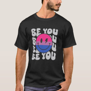 T-shirt Soyez Super Sourire Face Hippie LGBTQ Bisexual Pri