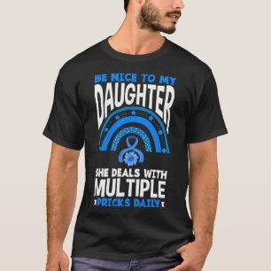 T-shirt Soyez Sympa Avec Ma Fille Papa Type 1 Diabète T1D 