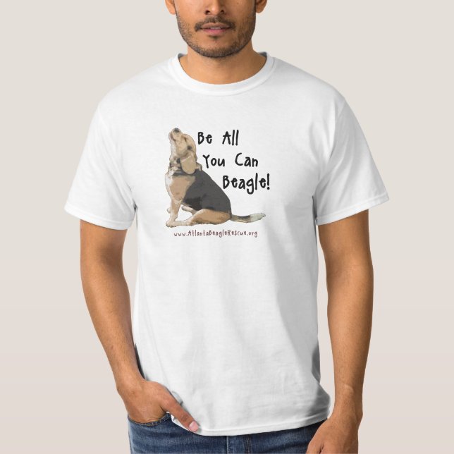 T-shirt Soyez tous que vous pouvez beagle ! La pièce en t (Devant)