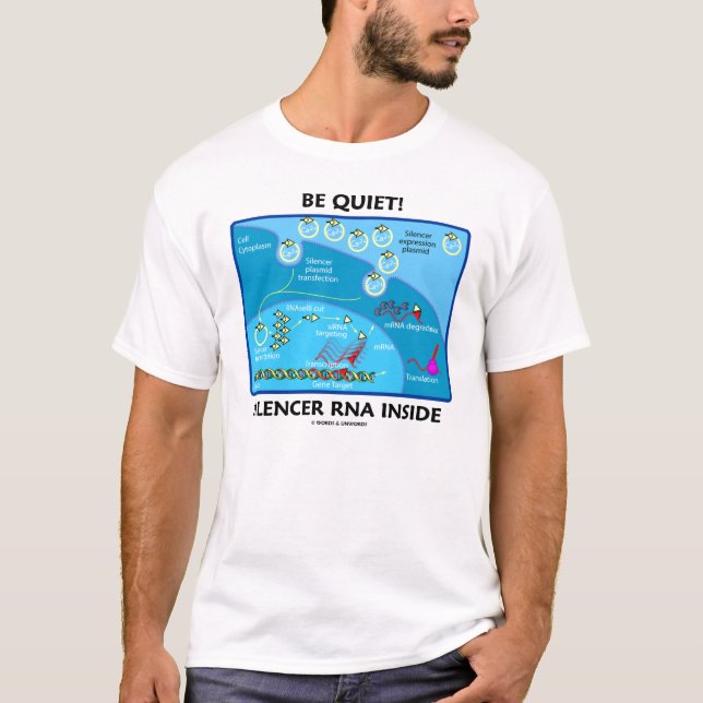 T-shirt Soyez tranquille ! Intérieur d'ARN de silencieux (Devant)