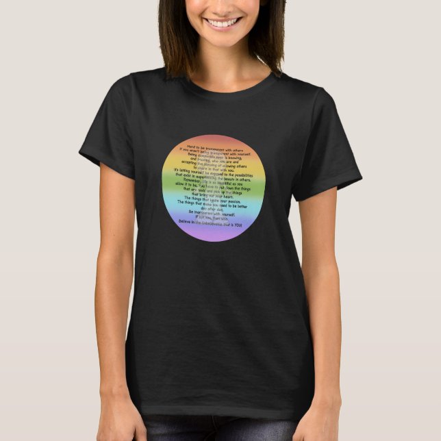 T-shirt Soyez transparent (Devant)