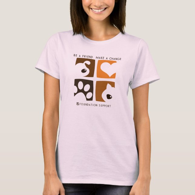 T-shirt Soyez un ami. Effectuer une modification (Devant)