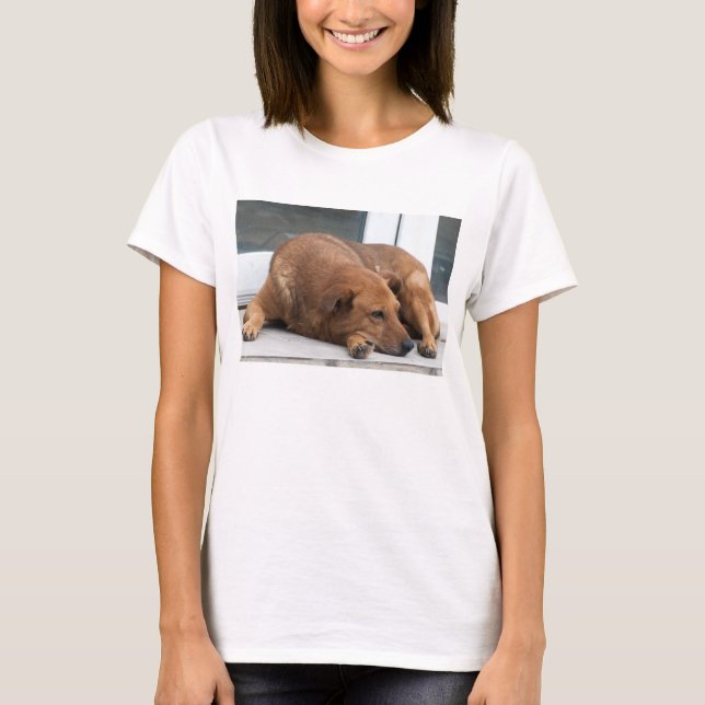 T-shirt Soyez un chien ennuyé (Devant)