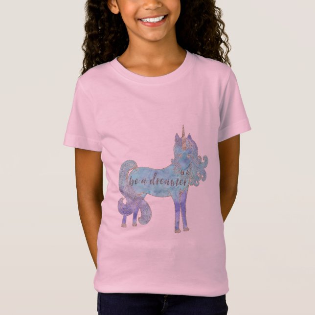 T-Shirt Soyez Un Rêveur Unicorn (Devant)