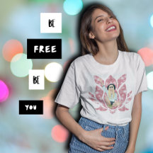 Soyez Une Femme Libre Assis Lotus Flower