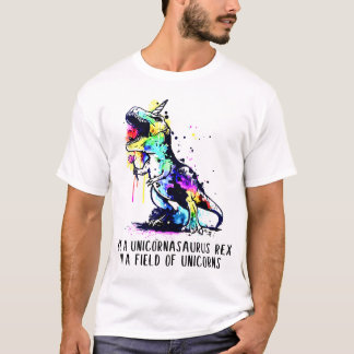 T-shirt Soyez une licorne Saurus Rex dans un domaine des