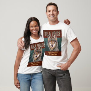 T-shirt Soyez une voix - Protection et liberté du loup