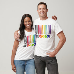 T-shirt Soyez Unique Code Barre Lgbt Pride
